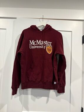 Size small Russell Athletic Maroon McMaster University Hoodie